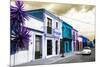 ¡Viva Mexico! Collection - Colorful Facades and White VW Beetle Car III-Philippe Hugonnard-Mounted Photographic Print