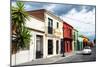 ¡Viva Mexico! Collection - Colorful Facades and White VW Beetle Car-Philippe Hugonnard-Mounted Photographic Print