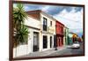 ¡Viva Mexico! Collection - Colorful Facades and White VW Beetle Car-Philippe Hugonnard-Framed Photographic Print