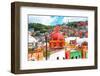 ¡Viva Mexico! Collection - Colorful Houses and Church Domes - Guanajuato III-Philippe Hugonnard-Framed Photographic Print