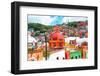 ¡Viva Mexico! Collection - Colorful Houses and Church Domes - Guanajuato III-Philippe Hugonnard-Framed Photographic Print