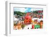 ¡Viva Mexico! Collection - Colorful Houses and Church Domes - Guanajuato III-Philippe Hugonnard-Framed Photographic Print