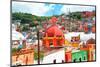 ¡Viva Mexico! Collection - Colorful Houses and Church Domes - Guanajuato III-Philippe Hugonnard-Mounted Photographic Print