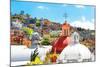 ¡Viva Mexico! Collection - Colorful Houses and Double Domes of Churches - Guanajuato-Philippe Hugonnard-Mounted Photographic Print