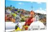 ¡Viva Mexico! Collection - Colorful Houses and Double Domes of Churches - Guanajuato-Philippe Hugonnard-Stretched Canvas