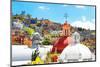 ¡Viva Mexico! Collection - Colorful Houses and Double Domes of Churches - Guanajuato-Philippe Hugonnard-Mounted Photographic Print