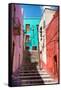 ?Viva Mexico! Collection - Colorful Houses and Staircase - Guanajuato-Philippe Hugonnard-Framed Stretched Canvas