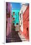 ?Viva Mexico! Collection - Colorful Houses and Staircase - Guanajuato-Philippe Hugonnard-Framed Photographic Print