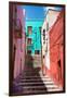 ?Viva Mexico! Collection - Colorful Houses and Staircase - Guanajuato-Philippe Hugonnard-Framed Photographic Print