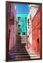 ?Viva Mexico! Collection - Colorful Houses and Staircase - Guanajuato-Philippe Hugonnard-Framed Photographic Print