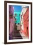 ?Viva Mexico! Collection - Colorful Houses and Staircase - Guanajuato-Philippe Hugonnard-Framed Photographic Print