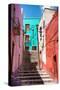 ?Viva Mexico! Collection - Colorful Houses and Staircase - Guanajuato-Philippe Hugonnard-Stretched Canvas