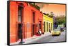 ¡Viva Mexico! Collection - Colorful Mexican Street at Sunset-Philippe Hugonnard-Framed Stretched Canvas