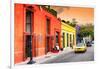 ¡Viva Mexico! Collection - Colorful Mexican Street at Sunset-Philippe Hugonnard-Framed Photographic Print