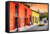 ¡Viva Mexico! Collection - Colorful Mexican Street at Sunset-Philippe Hugonnard-Framed Stretched Canvas