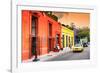 ¡Viva Mexico! Collection - Colorful Mexican Street at Sunset-Philippe Hugonnard-Framed Photographic Print