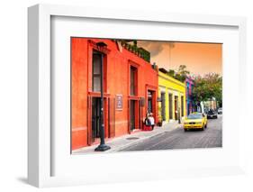 ¡Viva Mexico! Collection - Colorful Mexican Street at Sunset-Philippe Hugonnard-Framed Photographic Print