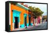 ¡Viva Mexico! Collection - Colorful Mexican Street IV - Oaxaca-Philippe Hugonnard-Framed Stretched Canvas