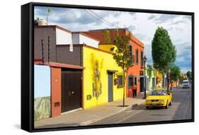 ¡Viva Mexico! Collection - Colorful Mexican Street - Oaxaca-Philippe Hugonnard-Framed Stretched Canvas