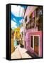 ¡Viva Mexico! Collection - Colorful Street - Guanajuato-Philippe Hugonnard-Framed Stretched Canvas