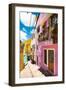 ¡Viva Mexico! Collection - Colorful Street - Guanajuato-Philippe Hugonnard-Framed Photographic Print