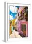 ¡Viva Mexico! Collection - Colorful Street - Guanajuato-Philippe Hugonnard-Framed Photographic Print