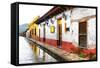 ¡Viva Mexico! Collection - Colorful Street on a Sunday afternoon-Philippe Hugonnard-Framed Stretched Canvas