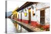 ¡Viva Mexico! Collection - Colorful Street on a Sunday afternoon-Philippe Hugonnard-Stretched Canvas