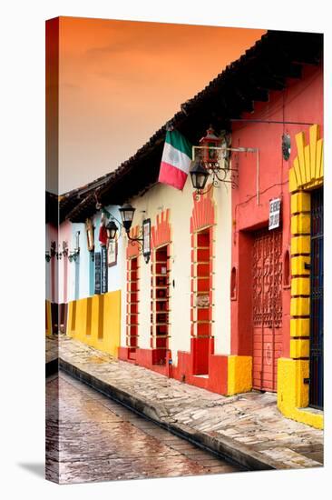 ¡Viva Mexico! Collection - Colorful Street Scene at Sunset II-Philippe Hugonnard-Stretched Canvas