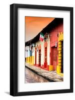 ¡Viva Mexico! Collection - Colorful Street Scene at Sunset II-Philippe Hugonnard-Framed Photographic Print