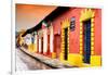 ¡Viva Mexico! Collection - Colorful Street Scene at Sunset-Philippe Hugonnard-Framed Photographic Print