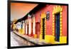 ¡Viva Mexico! Collection - Colorful Street Scene at Sunset-Philippe Hugonnard-Framed Photographic Print