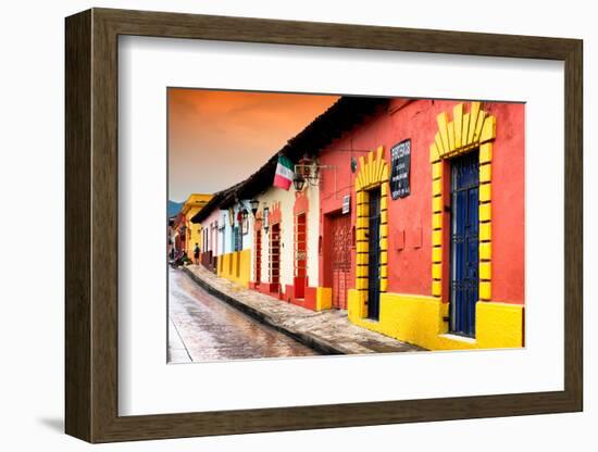 ¡Viva Mexico! Collection - Colorful Street Scene at Sunset-Philippe Hugonnard-Framed Photographic Print