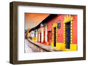 ¡Viva Mexico! Collection - Colorful Street Scene at Sunset-Philippe Hugonnard-Framed Photographic Print