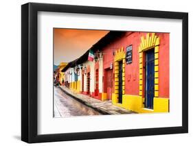 ¡Viva Mexico! Collection - Colorful Street Scene at Sunset-Philippe Hugonnard-Framed Photographic Print