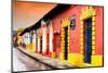 ¡Viva Mexico! Collection - Colorful Street Scene at Sunset-Philippe Hugonnard-Mounted Photographic Print