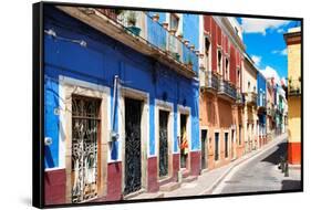 ¡Viva Mexico! Collection - Colorful Street Scene - Guanajuato III-Philippe Hugonnard-Framed Stretched Canvas