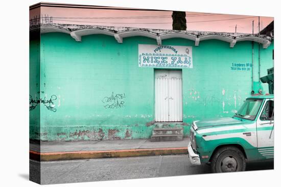 ¡Viva Mexico! Collection - Coral Green Truck-Philippe Hugonnard-Stretched Canvas