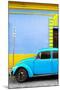 ¡Viva Mexico! Collection - Coral VW Beetle Car and Colorful Wall-Philippe Hugonnard-Mounted Photographic Print