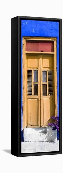 ¡Viva Mexico! Collection - Dark Yellow Window and Royal Blue Wall-Philippe Hugonnard-Framed Stretched Canvas