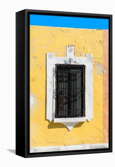 ¡Viva Mexico! Collection - Dark Yellow Window - Campeche-Philippe Hugonnard-Framed Stretched Canvas