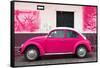 ¡Viva Mexico! Collection - Deep Pink VW Beetle Car and American Graffiti-Philippe Hugonnard-Framed Stretched Canvas