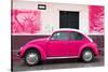 ¡Viva Mexico! Collection - Deep Pink VW Beetle Car and American Graffiti-Philippe Hugonnard-Stretched Canvas