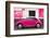 ¡Viva Mexico! Collection - Deep Pink VW Beetle Car and American Graffiti-Philippe Hugonnard-Framed Photographic Print