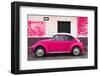 ¡Viva Mexico! Collection - Deep Pink VW Beetle Car and American Graffiti-Philippe Hugonnard-Framed Photographic Print