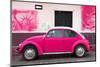 ¡Viva Mexico! Collection - Deep Pink VW Beetle Car and American Graffiti-Philippe Hugonnard-Mounted Photographic Print
