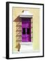 ¡Viva Mexico! Collection - Deep Pink Window and Yellow Wall in Campeche-Philippe Hugonnard-Framed Photographic Print