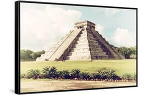 ¡Viva Mexico! Collection - El Castillo Pyramid in Chichen Itza III-Philippe Hugonnard-Framed Stretched Canvas