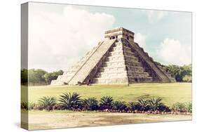¡Viva Mexico! Collection - El Castillo Pyramid in Chichen Itza III-Philippe Hugonnard-Stretched Canvas