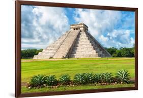 ¡Viva Mexico! Collection - El Castillo Pyramid in Chichen Itza XIV-Philippe Hugonnard-Framed Photographic Print